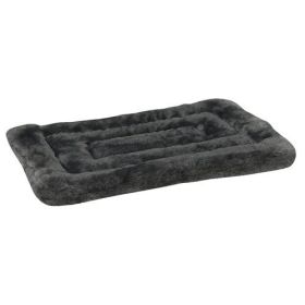 Slumber Pet Plush Mat  Gray High Quality Double-Sided Plush Fur Polyfiber (size 6: 18x13in)