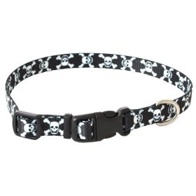 Pet Attire Styles Skulls Adjustable Dog Collar (Size-3: 8"-12" Long x 3/8" Wide)