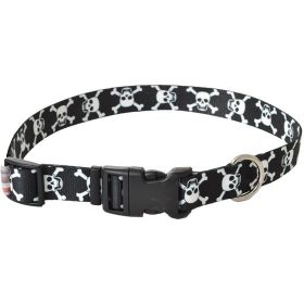 Pet Attire Styles Skulls Adjustable Dog Collar (Size-3: 18"-26" Long x 1" Wide)