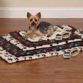 Crate Mat by Slumber Pet ThermaPet Paw Print (Color: White, 4' Long x 3/8" Wide: X-Small)