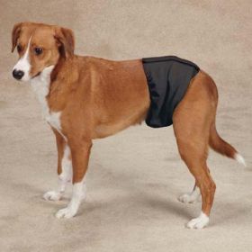 Dog Washable Male Wrap by Clean Go Pet Black Dependable and Leakproof (size 6: Small)