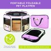 "Foldable Pet playpen" by Zampa Portable Exercise Pen Kennel With Carrying Case