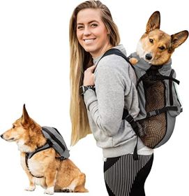 K9 Sport Sack-Walk-On with Harness & Storage Shark Skin Gray (size-5: X-Small(11-13" Neck 11-15" Chest))