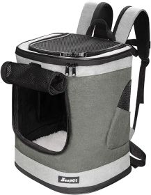 JESPET Pet Backpack Carrier for Small Dog (size-5: Smoke Grey - Small)