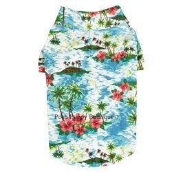 "Shirt for Dogs" by CC Hawaiian Breeze Camp - Blue (Size-3: Xxsmall)