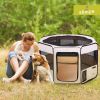 Zampa Portable Foldable Pet playpen Exercise Pen Kennel + Carrying Case-Pink