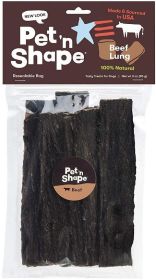 Pet 'n Shape Natural Beef Lung Strips Dog Treats (Size-3: 3 oz)