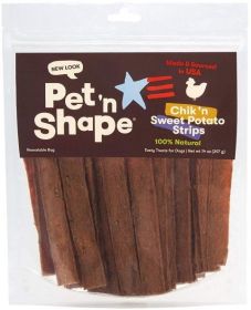 Pet 'n Shape Natural Chik 'n Sweet Potato Strips Dog Treats (Size-3: 14 oz)