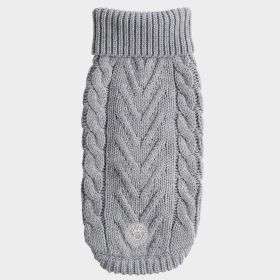 "Chalet Dog Sweater" by GF Pet - Grey (size 6: 3XS)