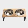 "Pet Feeder Handmade" Wood & Metal Elevated  by GF Pet