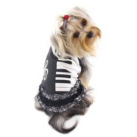 Piano Dress for Dogs with Ruffles by Klippo Pet (size 6: XSmall)