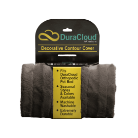 DuraCloud Orthopedic Pet Bed and Crate Pad Contour Cover - Charcoal (Size-3: X-Small)