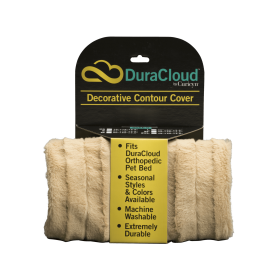 DuraCloud Orthopedic Pet Bed and Crate Pad Contour Cover Camel (Size-3: Medium)