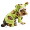 Adorable Silly Monkey Fleece Dog Pajamas/Bodysuit with Hood - Lime