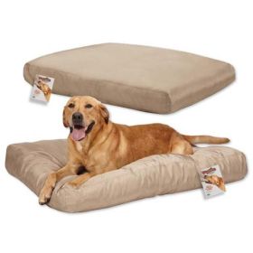 Slumber Pet MegaRuff Bed Brown Durable Polyester Ripstop Chew Proof (Color: Brown, 4' Long x 3/8" Wide: Large)