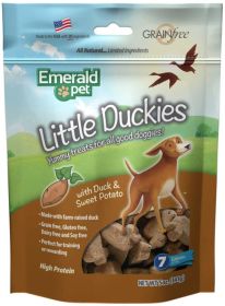Emerald Pet Little Duckies Dog Treats with Duck and Sweet Potato Gluten-Free (size-5: 5 oz Pack)