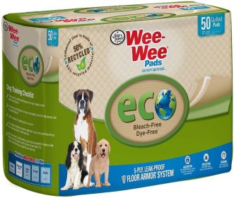 Four Paws Wee-Wee Pads - Eco Friendly Leak Proof Liner (size-4: 50 count)