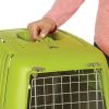MidWest Spree Pet Carrier Green Plastic Dog Carrier Ventilated Sides for Airflow