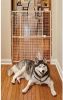 "Wire Mesh Wood Pressure Mount Pet Safety Gate" by Midwest