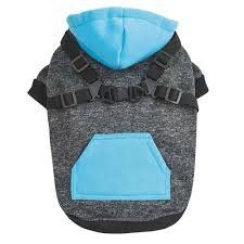 GG Harness Hoodie Blue & Gray (Black 20ft: blue, Black 4": Extra Small)