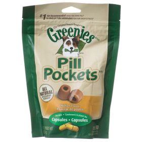 Greenies Pill Pocket Chicken Flavor Dog Treats (size-4: Large - 30 Treats (Capsules))
