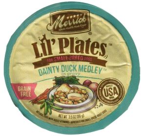 Merrick Lil Plates Grain Free Dainty Duck Medley Crafted for Smaller Breeds (size 6: 3.5 oz)