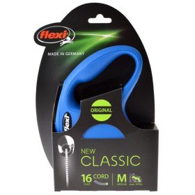Flexi New Classic Retractable Cord Leash - Blue (size-5: Medium - 16')