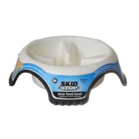 JW Pet Skid Stop Slow Feed Bowl (size-5: Medium - 8.5" Wide  x  2.5" High (3.75 cups))