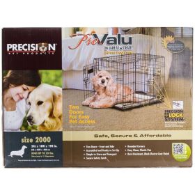 Precision Pet Pro Value by Great Crate - 2 Door Crate - Black (Color: Black, 4' Long x 3/8" Wide: 24"L x 18"W x 19"H)