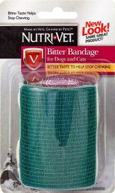 Nutri-Vet 2" Bitter Bandage for Dogs and Cats - Colors Vary Self Adhearing (size-4: 1 Count)