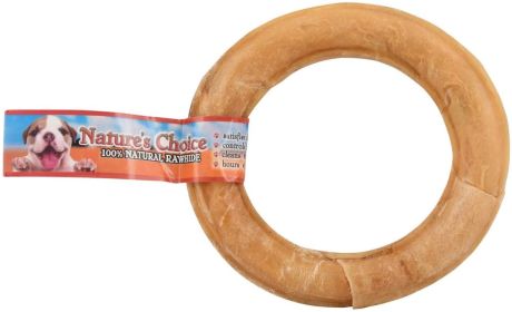 "Pet Pressed Rawhide Donut" by Loving Pets Nature's Choice (size-4: Large (1 count))