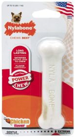 Nylabone Dura Chew Smooth White Dog Bone for Powerful Chewers - Chicken Flavor (Size-3: Petite (1 Pack))