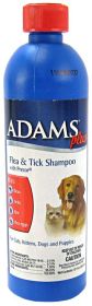 Dog Flea and Tick Shampoo by Adams Plus & Cleans and Deodorizes Skin and Coat (size-4: 12 oz)