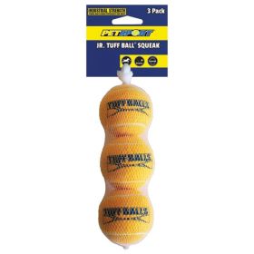 Petsport Jr. Tuff Ball Squeak Dog Toy Made Of Natural Rubber Built in Squeaker (size-4: 3 Count)
