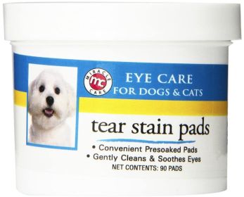 Tear Stain Pads Non-Stinging Formula Gentle and Effective by Miracle Care (size-5: 90 count)