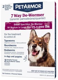 "PetArmor 7 Way De-Wormer for Medium to Large Dogs" (size-4: 2 Count)
