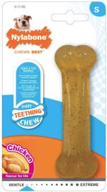 Nylabone Puppy Chew Dog Bone - Chicken Flavor Promotes Dental Health (size-4: Regular 1 count)