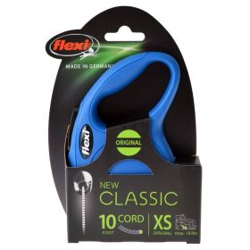 Flexi New Classic Retractable Cord Leash - Blue (size-5: X-Small - 10' Lead)