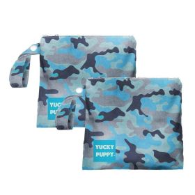 Gray Camo Dog Poop Bag Holders, Standard Size (Color: Blue)