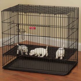 ProSelect Puppy PlayPen with Plastic Pan  Black (Size-3: Medium)